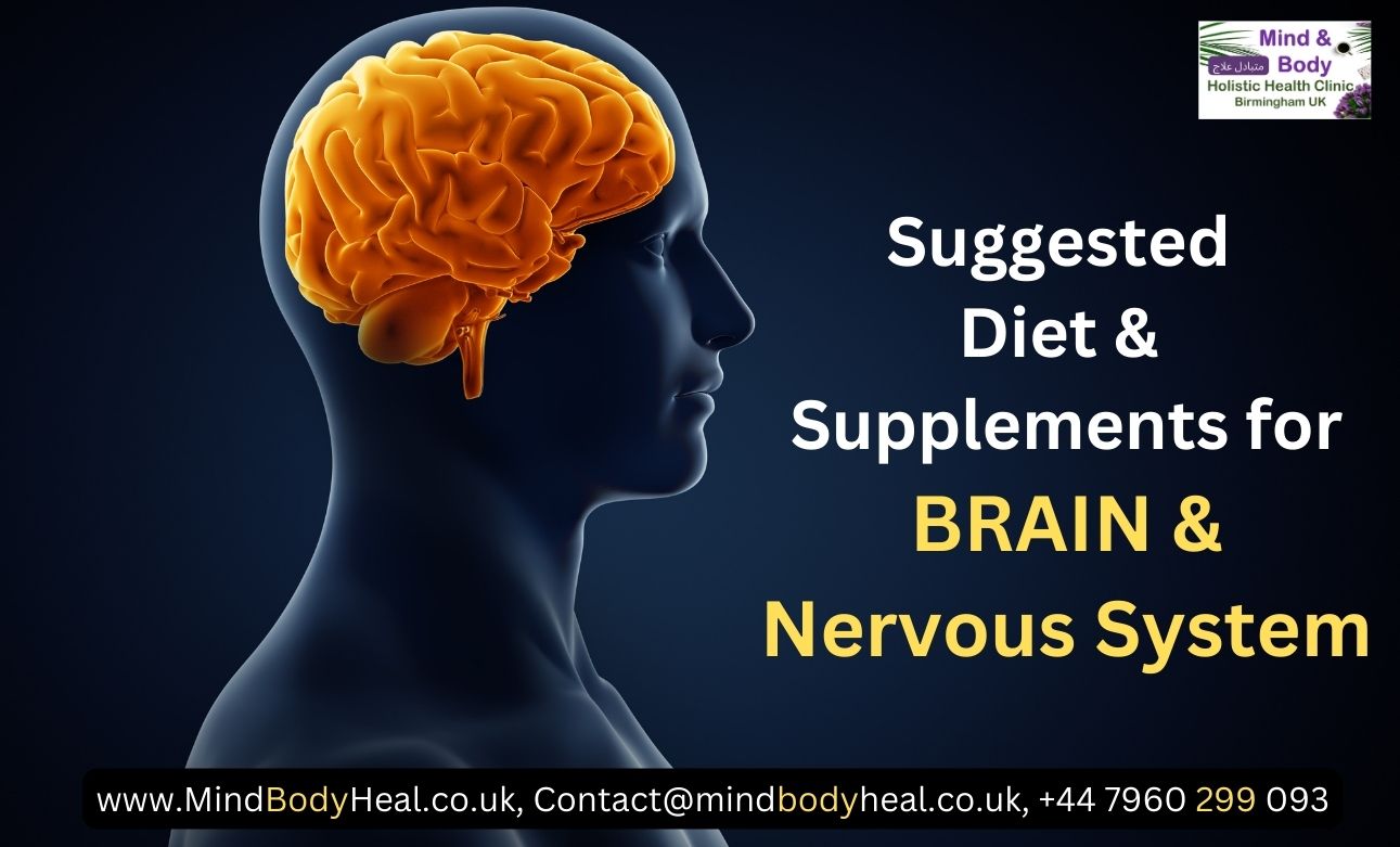 Suggested diet & supplements for brain function