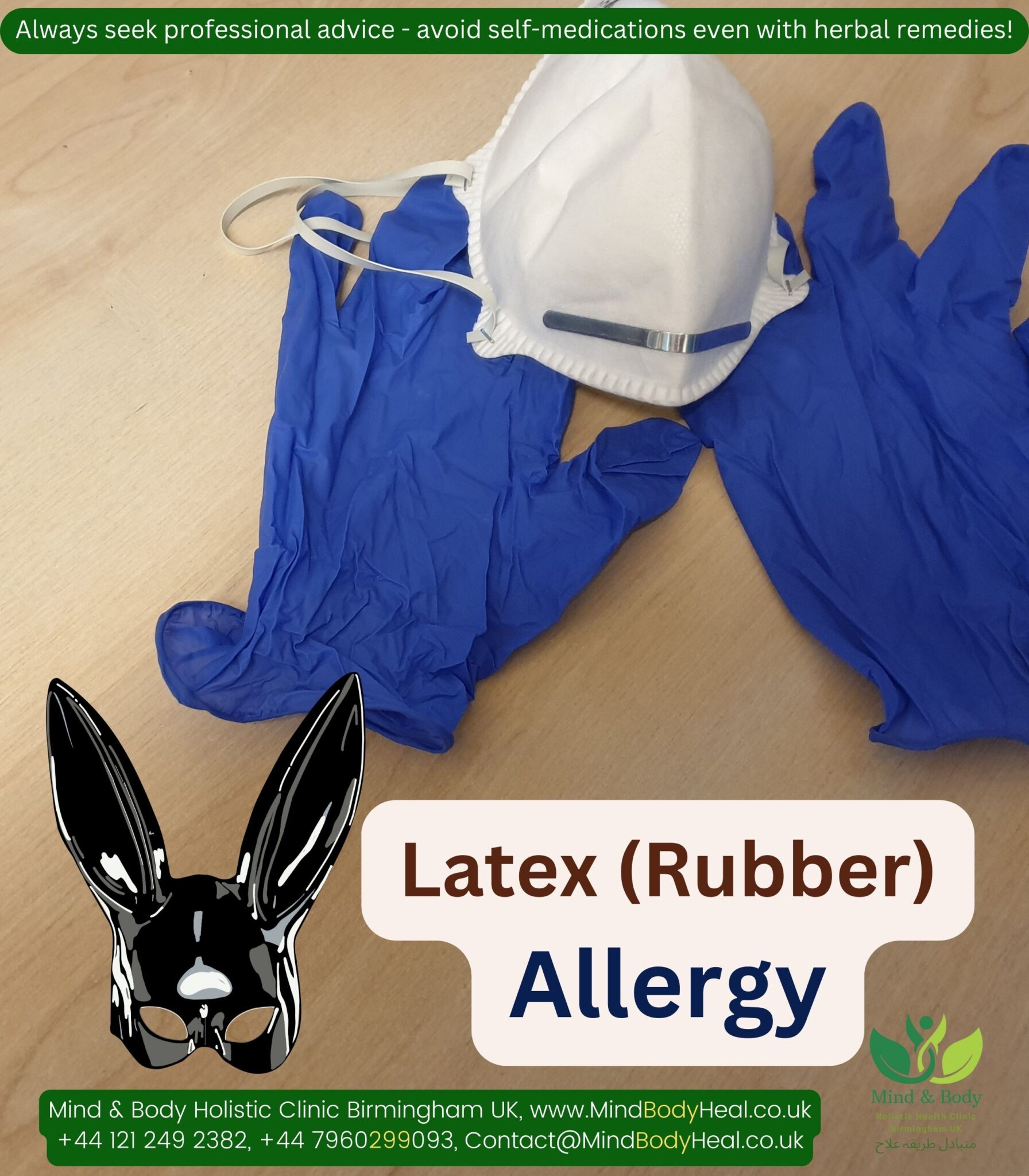 Latex Rubber Allergy Suggested complimentary remedies Mind & Body