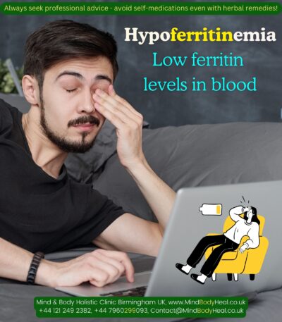 Hypoferritinemia – low ferritin levels in blood - Complimentary remedies kit